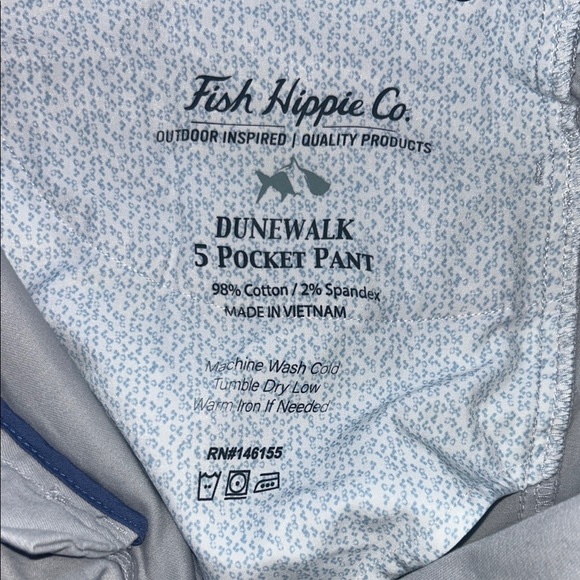 Men's 5-Pocket Fish Hippie Khaki Pants - Picture 8 of 9